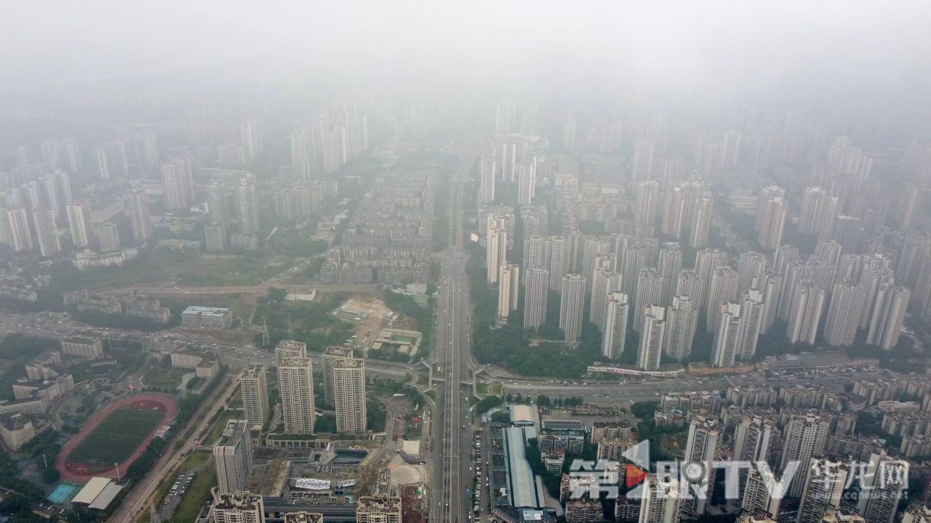 今日早上重慶部分地區有霧。第1眼TV-華龍網記者 羅盛杰 攝