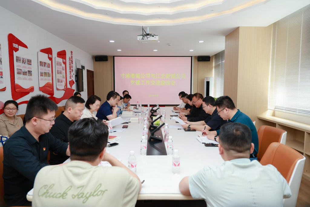 重慶江北新城發展建設有限公司和重慶寸灘港城發展有限公司開展聯合主題黨日活動。江北新城公司供圖 第1眼TV-華龍網發