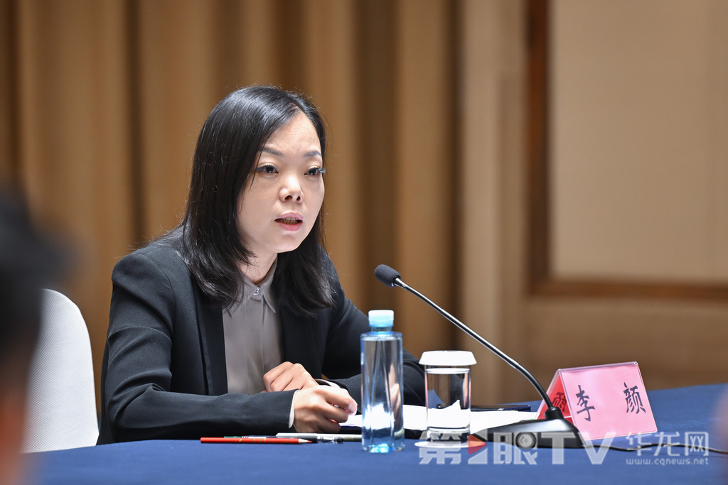 重慶市政府口岸物流辦副主任李顏。第1眼TV-華龍網記者 李一鳴 攝