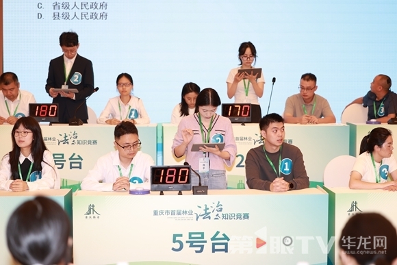 多支參賽代表隊(duì)正在進(jìn)行答題比拼。第1眼TV-華龍網(wǎng)記者 張馨月 攝