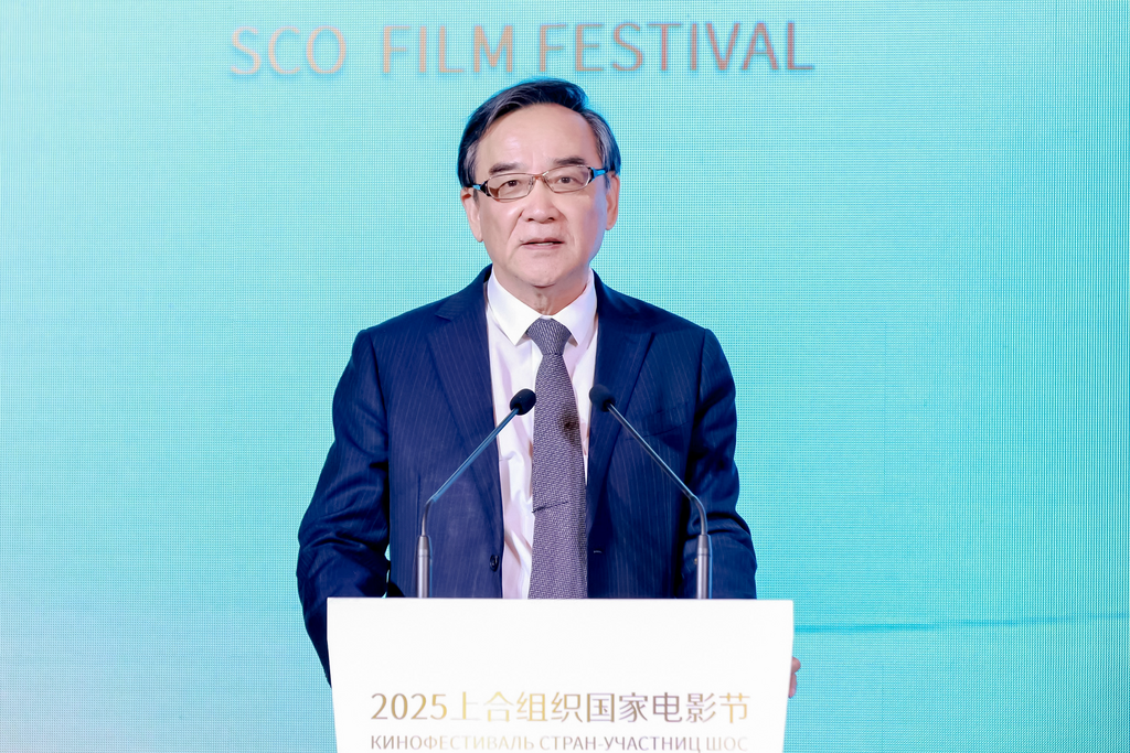 评委会主席任仲伦介绍评奖规则。主办方供图