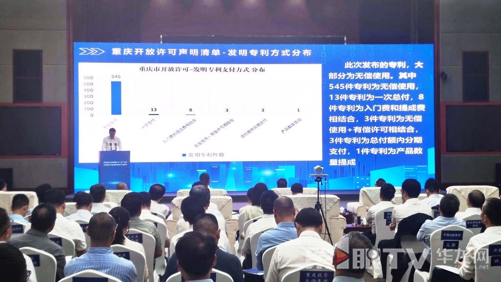 “重庆市高价值专利转化应用机会清单”发布现场。第1眼TV-华龙网记者 梁浩楠 摄