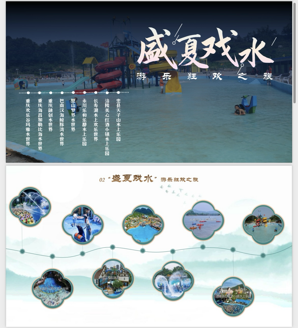 “盛夏戏水”游乐狂欢之旅线路。重庆市文化旅游委供图