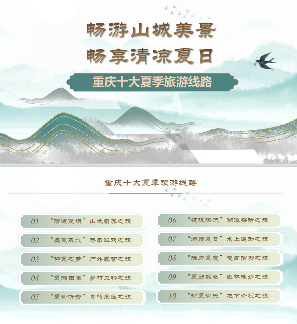 十大夏季旅游线路发布。重庆市文化旅游委供图