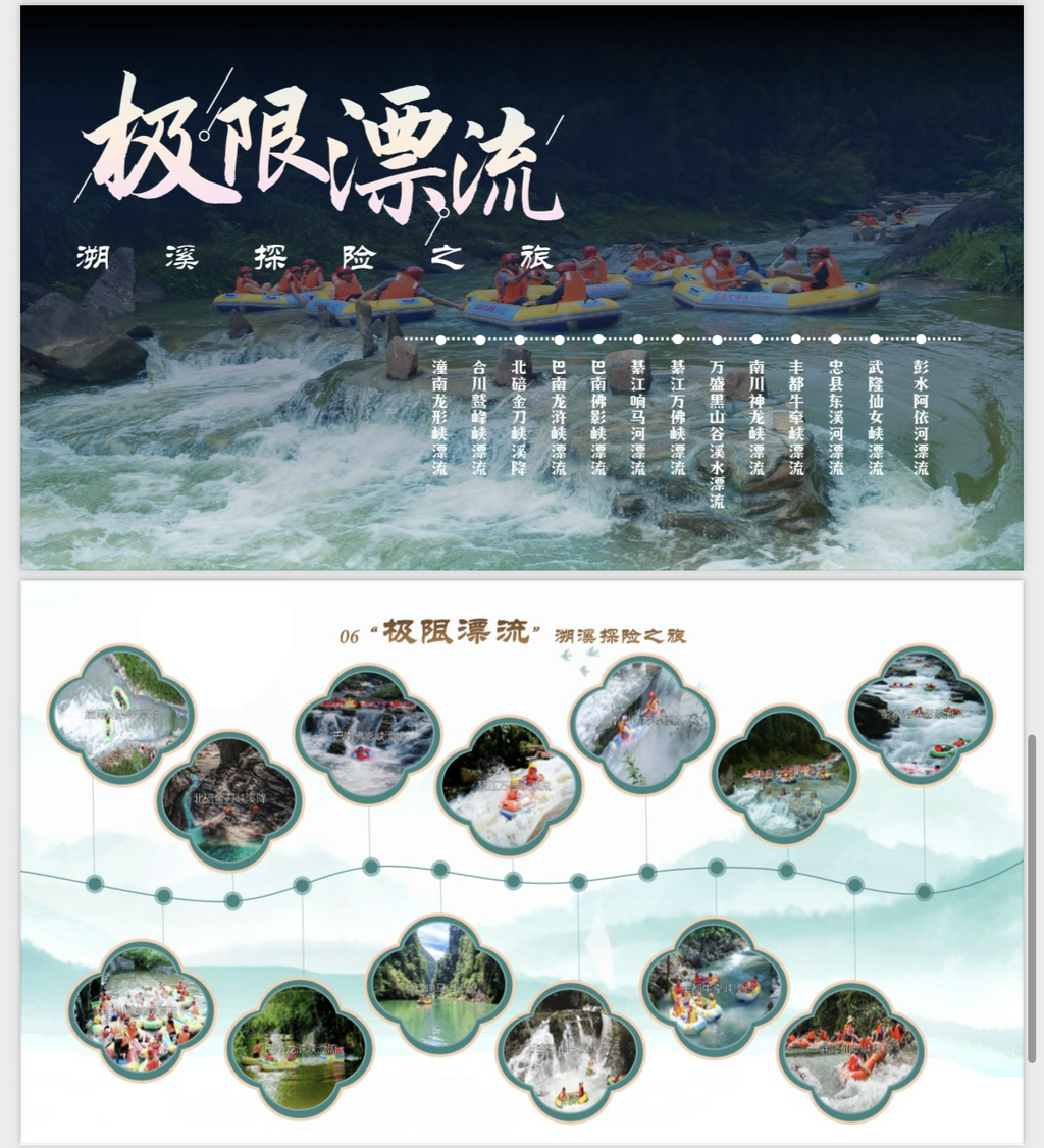 “极限漂流”溯溪探险之旅线路。重庆市文化旅游委供图