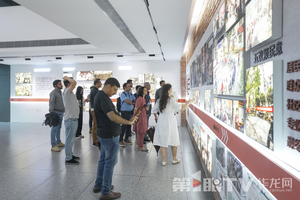参访团参观九龙坡区谢家湾街道民主村社区。第1眼TV-华龙网记者 李一鸣 摄