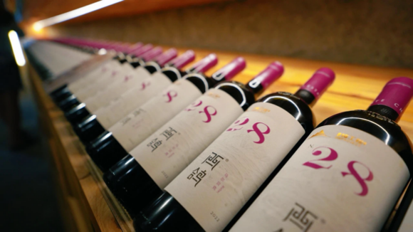 现场品鉴红酒。活动主办方供图