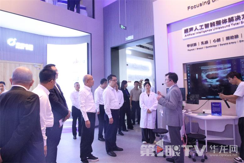 現場產品及企業(yè)布局介紹。第1眼TV-華龍網記者 殷睿 攝