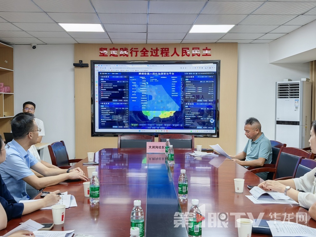 牌楼街道一体化治理综合平台。第1眼TV-华龙网 陈雨 摄