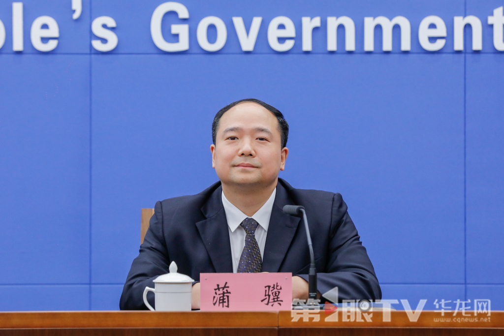 市科技局黨委委員、副局長蒲驥回答記者提問。第1眼TV-華龍網(wǎng)記者 石濤 攝