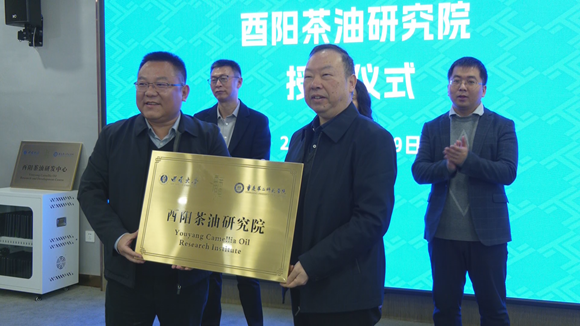 授牌儀式。酉陽華渝產(chǎn)業(yè)集團供圖