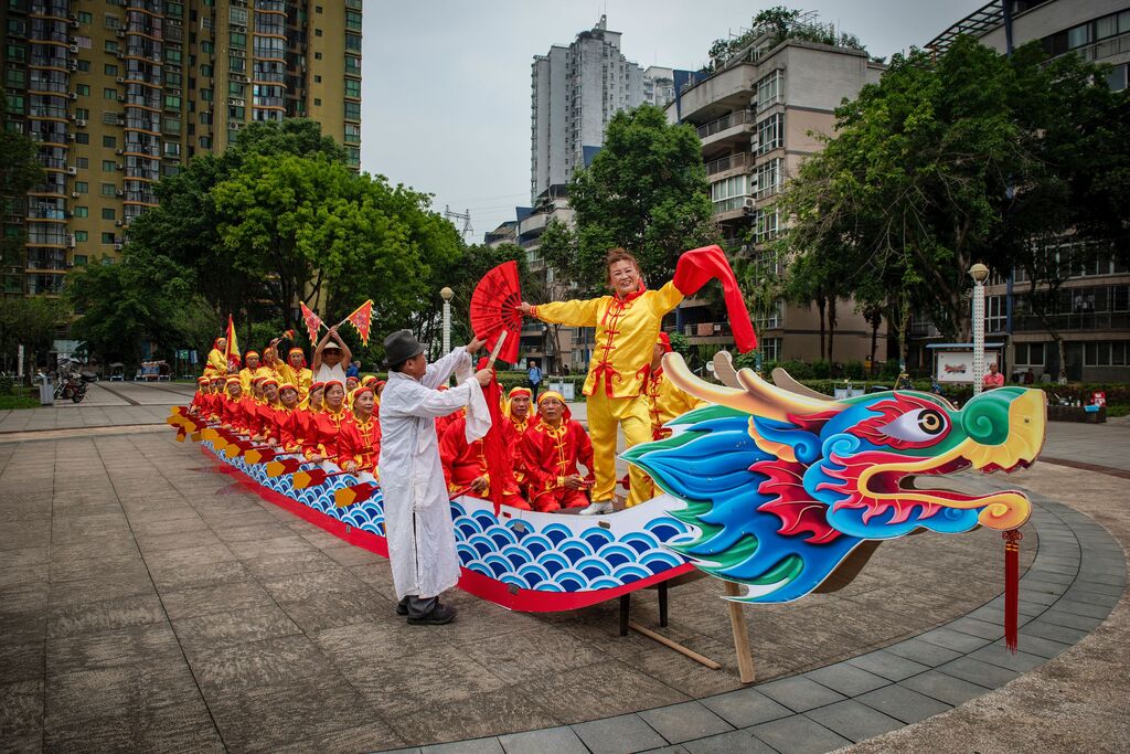 “龍舟競渡”民俗。 活動主辦方供圖