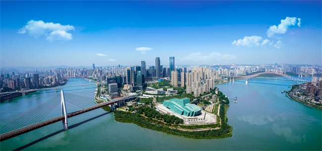 從江灘到云端,俯瞰立體江北城。江北城街道供圖 第1眼TV-華龍網(wǎng)發(fā)