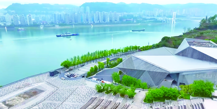 建設(shè)中的三峽文化藝術(shù)中心。