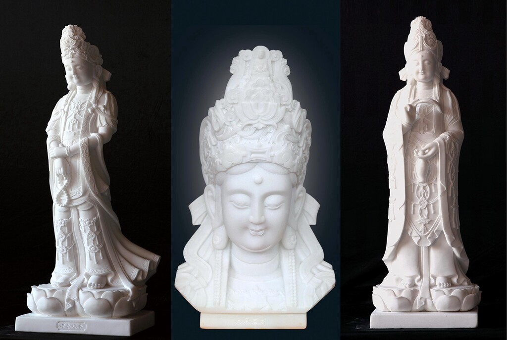 代表性作品《媚态观音》《日月观音》《净瓶观音》