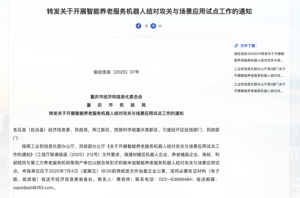 重慶市經濟信息委官網截圖。