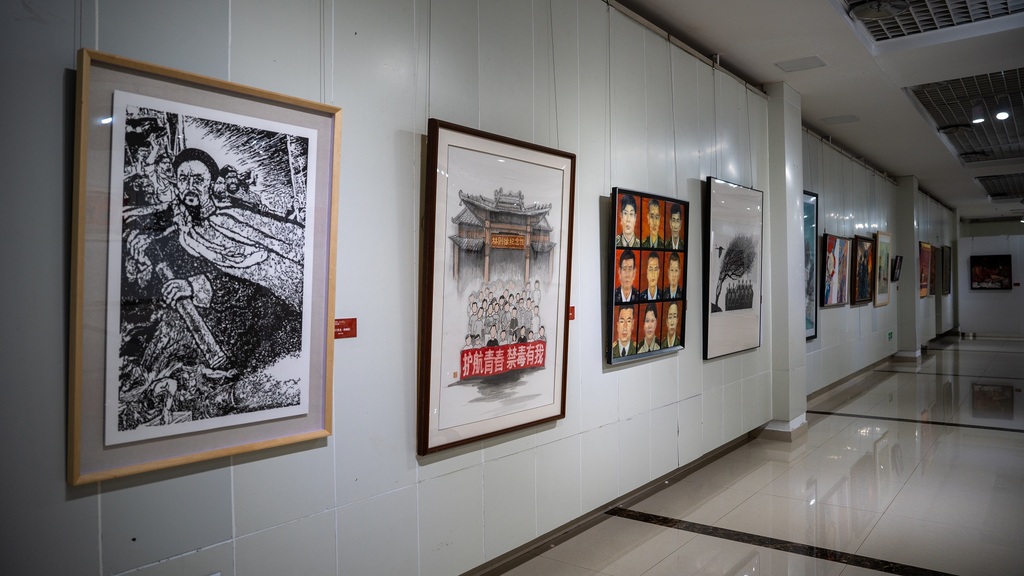 禁毒主题美术作品展。主办方供图