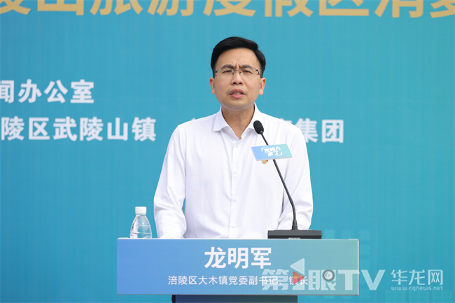 涪陵区大木镇党委副书记、镇长龙明军。第1眼TV-华龙网记者 李黎 摄
