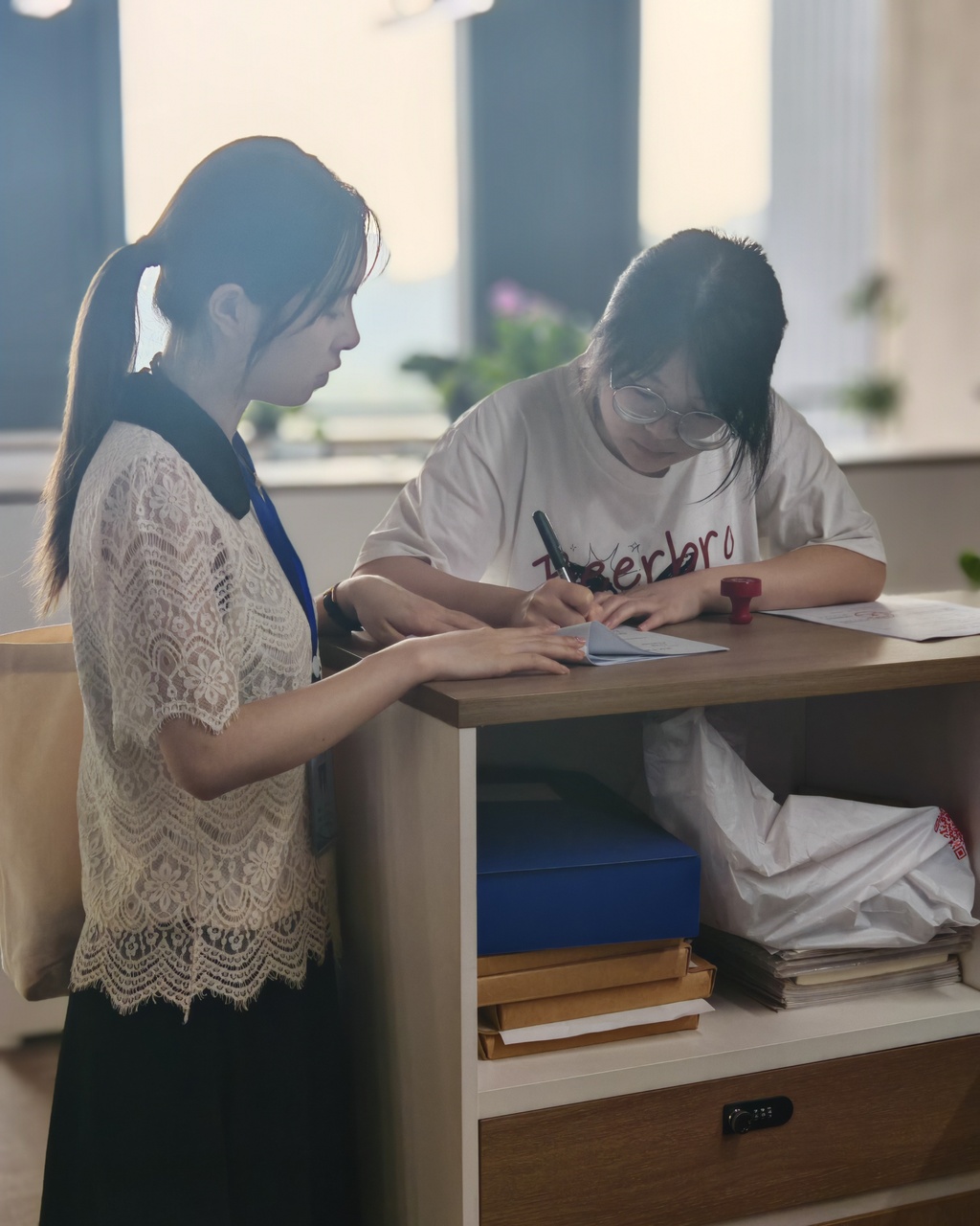 走訪企業(yè)。受訪者供圖