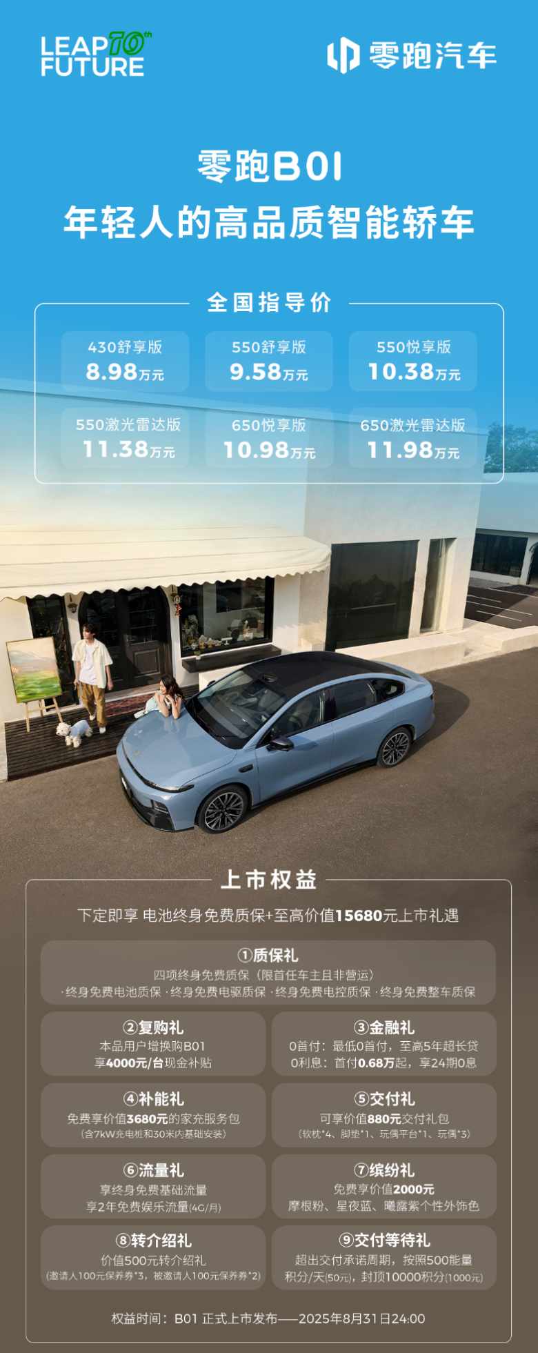 零跑B01上市价格及权益。 零跑汽车供图 第1眼TV-华龙网发