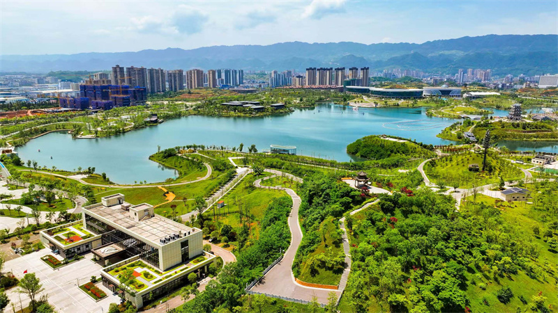 三合湖濕地公園。墊江縣融媒體中心供圖 第1眼TV-華龍網發(fā)