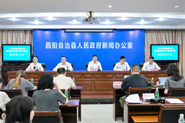發(fā)布會現(xiàn)場。酉陽土家族苗族自治縣委宣傳部供圖 第1眼TV-華龍網(wǎng) 發(fā)