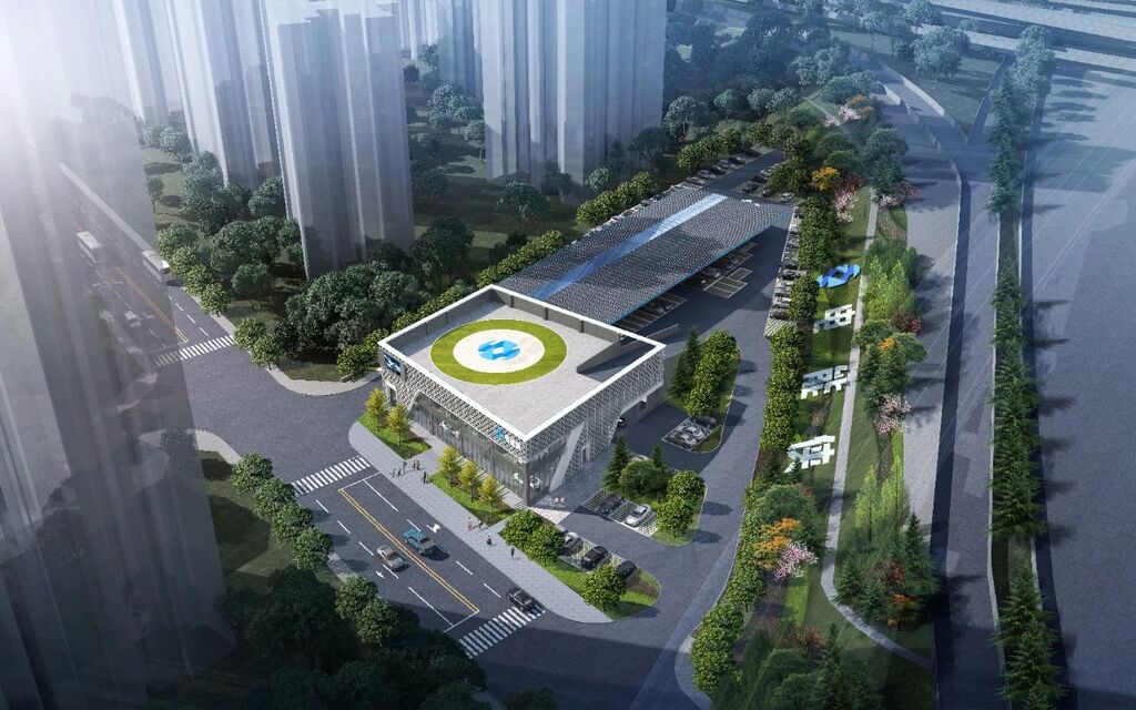 電能俠灣塘光充站效果圖。大渡口區委宣傳部供圖