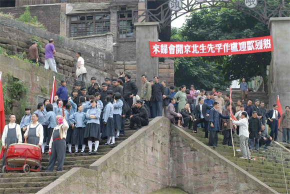 影視劇在白沙取景拍攝。白沙鎮(zhèn)供圖 第1眼TV-華龍網(wǎng)發(fā)