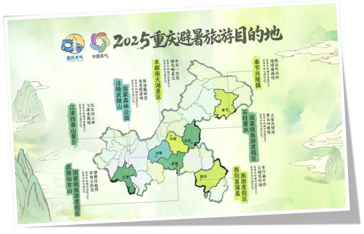 2025重庆避暑旅游目的地。