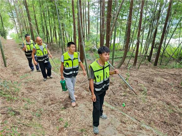應急巡邏隊正在巡山。金鳳鎮(zhèn)供圖
