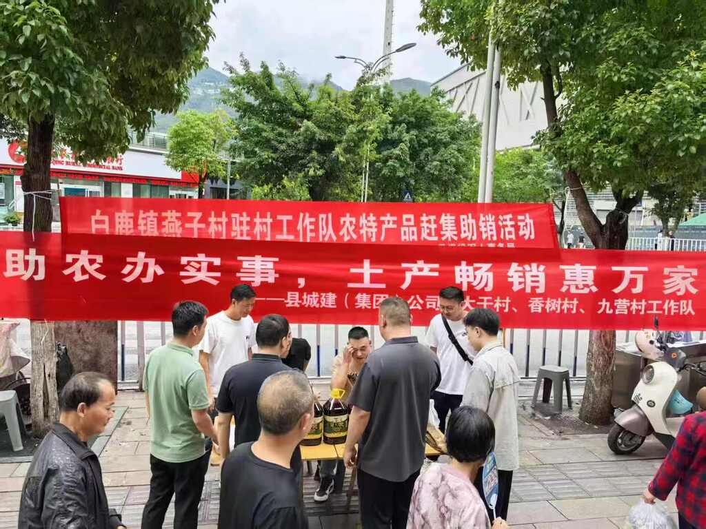 巫溪縣政協(xié)機(jī)關(guān)及其幫扶集團(tuán)成員單位開展農(nóng)特產(chǎn)品助銷活動。通訊員 肖森文 攝