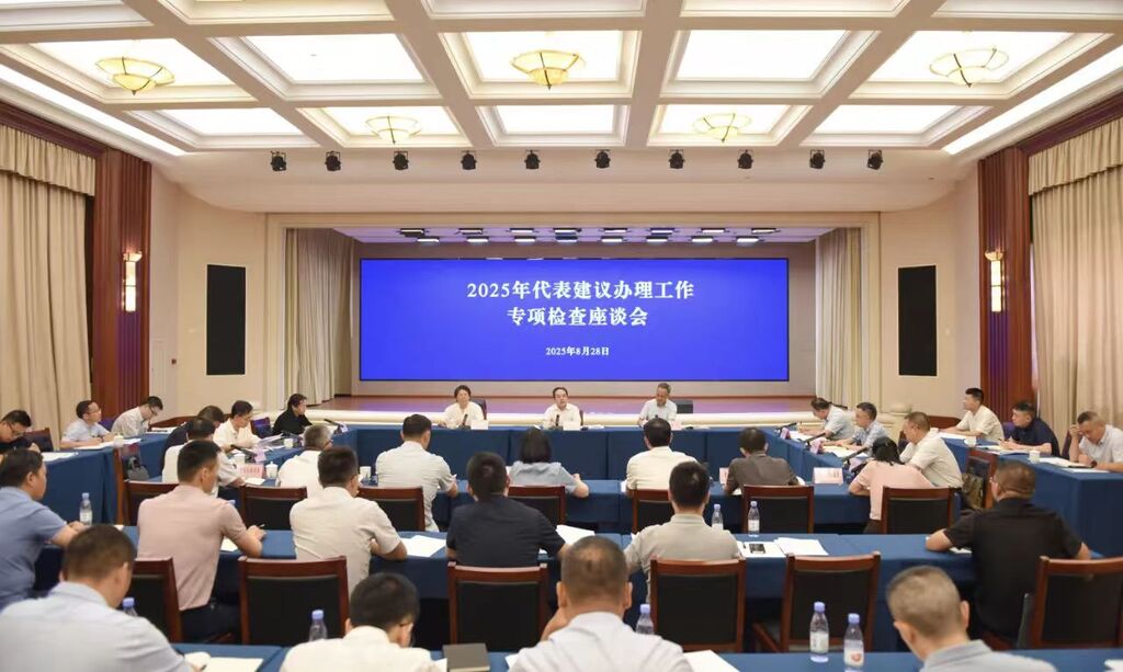 2025年8月28日，市人大常委會召開2025年代表建議辦理工作專項檢查座談會。（資料圖）重慶市人大供圖