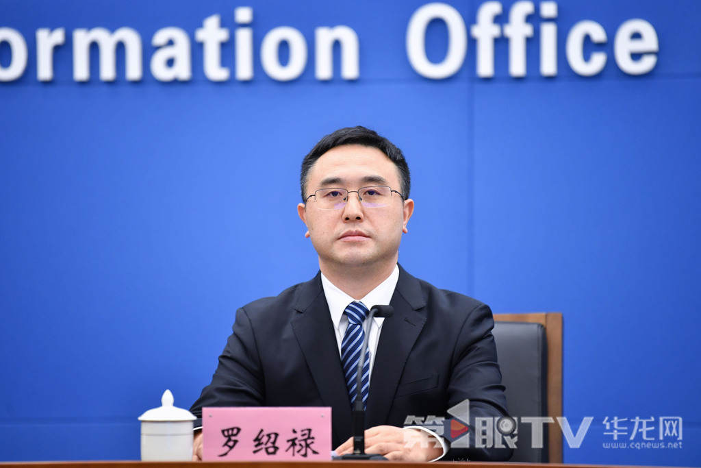 市文化旅游委黨委委員、副主任、新聞發(fā)言人羅紹祿回答記者提問。第1眼TV-華龍網記者 李一鳴 攝