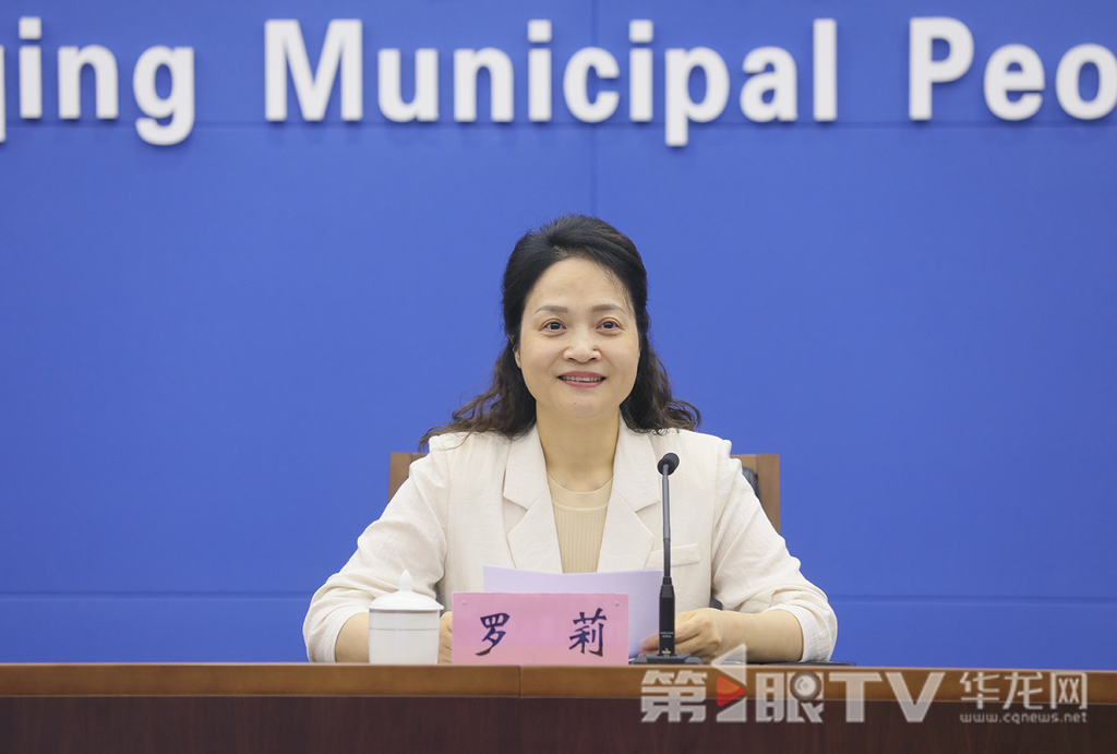 市經(jīng)濟(jì)信息委副主任羅莉回答記者提問。第1眼TV-華龍網(wǎng)首席記者 李文科 攝