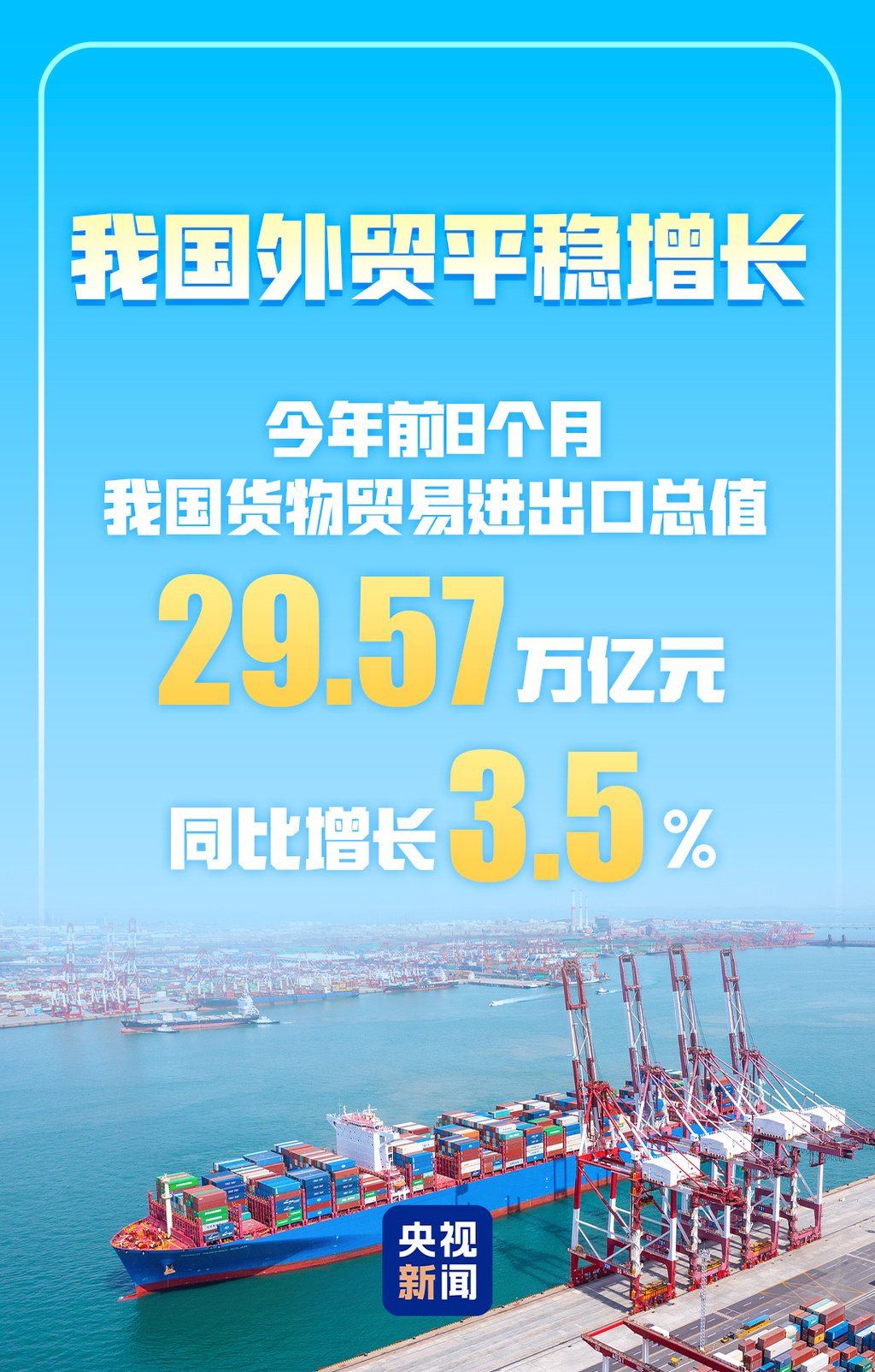 进出口总值超29万亿元今年前8个月我国货物贸易实现平稳增长-华龙网