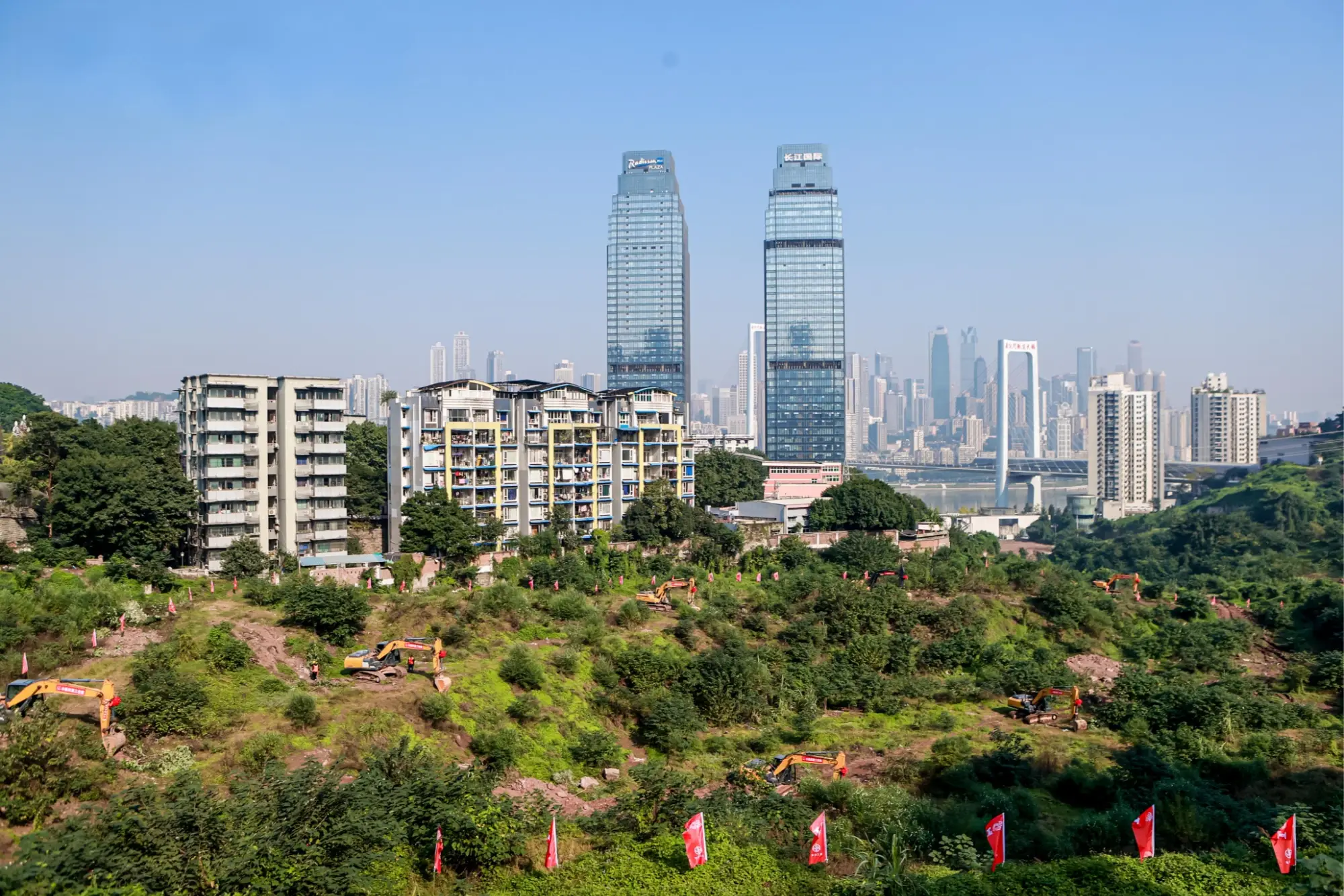 黄葛渡项目施工现黄葛渡项目施工现场。受访单位供图